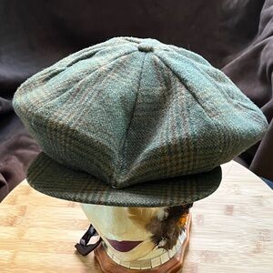 Stetson Classic Green newsboy Plaid Cap size 7